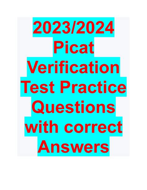 is the picat verification test hard|picat verification practice test.